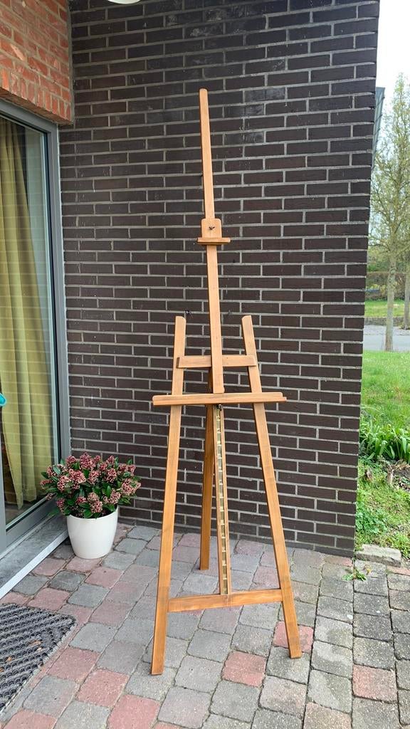 Chevalet tripode en bois, Hobby & Loisirs créatifs, Peinture, Enlèvement, Comme neuf, Chevalet