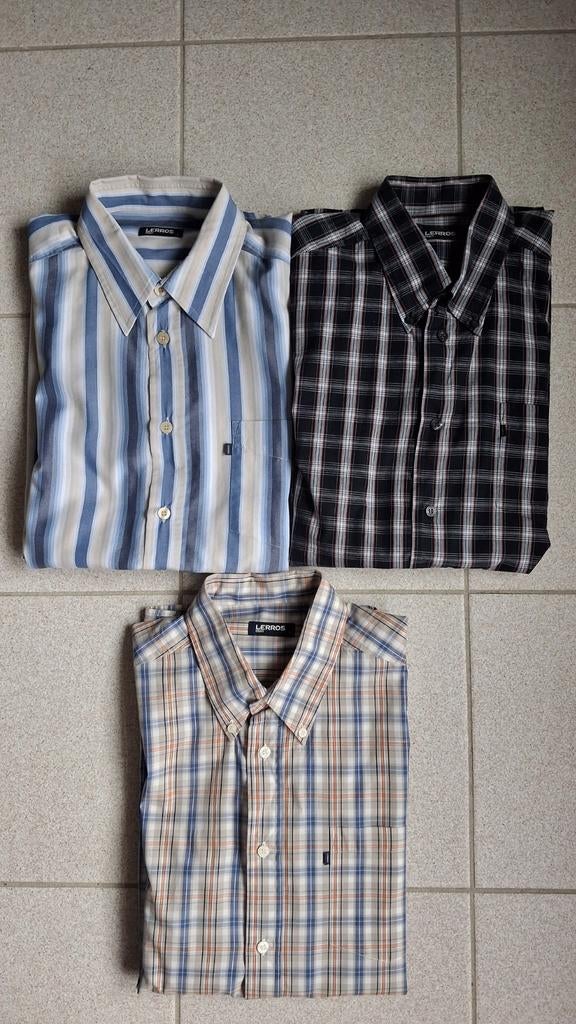 3 hemden Lerros Large, Kleding | Heren, Overhemden, Ophalen of Verzenden, Zo goed als nieuw, Andere, Halswijdte 41/42 (L)