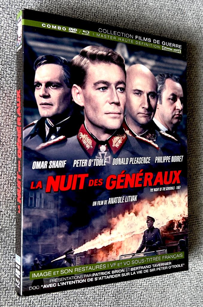 THE NIGHT OF THE GENERALS (Gerestaureerd HD) BLURAY + DVD /, Cd's en Dvd's, Blu-ray, Ophalen of Verzenden, Zo goed als nieuw, Klassiekers