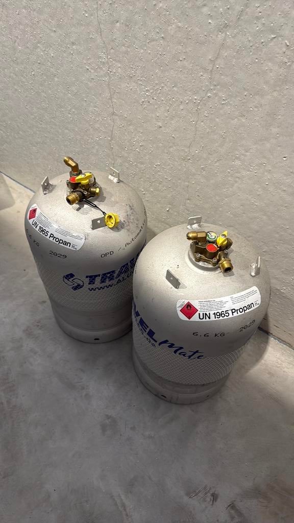 2 x alu LPG fles, Ophalen, Gebruikt