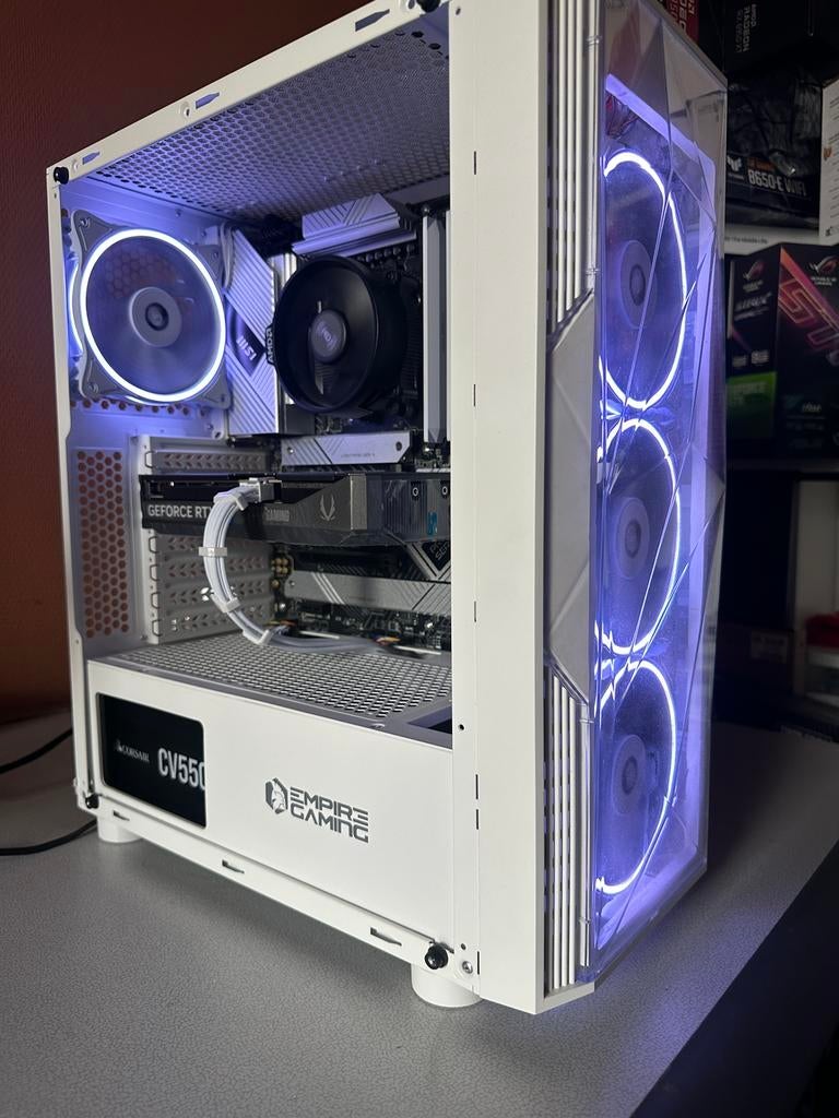 Witte Gaming PC AM5, Virtual Reality, Ophalen of Verzenden, Zo goed als nieuw, SSD