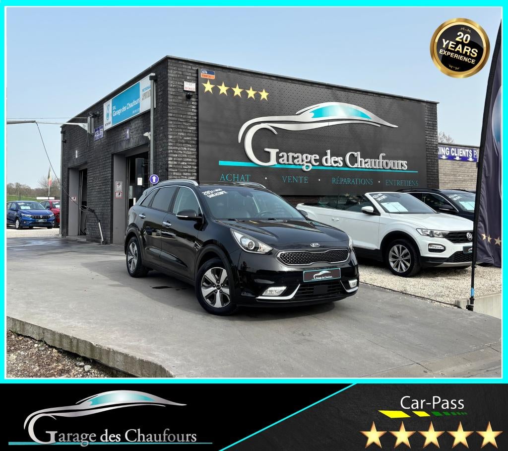 Kia Niro PHEV 1.6 GDi Hybrid Fusion -! Eerste rek! - EU6b, Auto's, Kia, Testrit aan huis, Zwart, Leder, 5 zetels