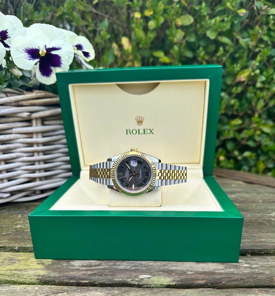 Rolex Datejust bicolore « Wimbledon », Enlèvement ou Envoi, Neuf, Or, Rolex