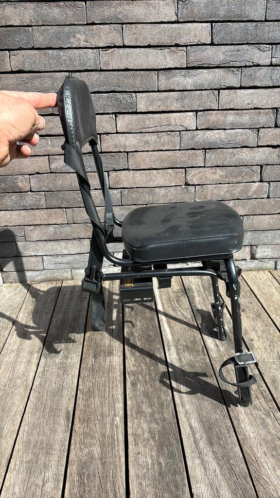 Kinderstoeltje voof fiets, Fietsen en Brommers, Fietsaccessoires | Fietsstoeltjes, Ophalen, Gebruikt, Achterzitje, Voetsteuntjes