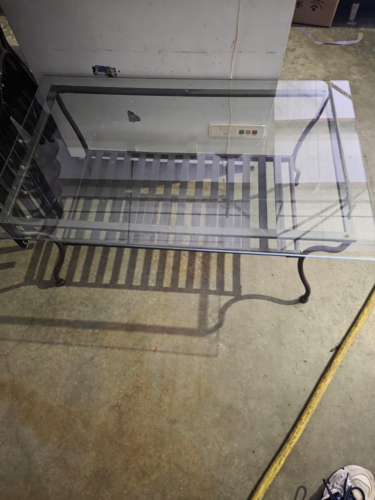 GLAZEN TAFEL SALON TAFEL, Ophalen