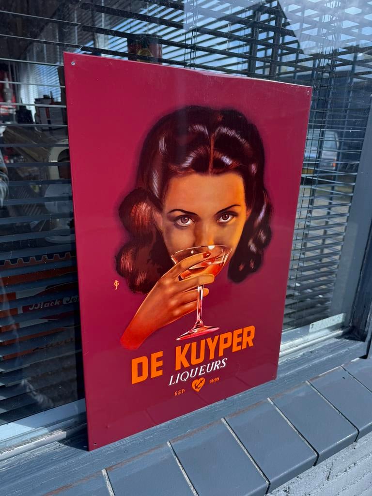 Ancien panneau publicitaire De Kuyper Liquer, Enlèvement ou Envoi, Utilisé, Panneau publicitaire
