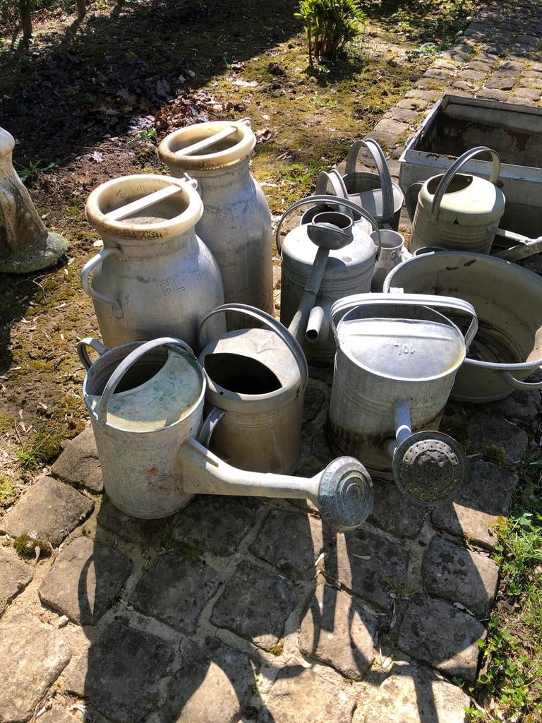 Ancien arrosoir zinc galva ancien,déco jardin........, Tuin en Terras, Gieters, Ophalen, Gebruikt