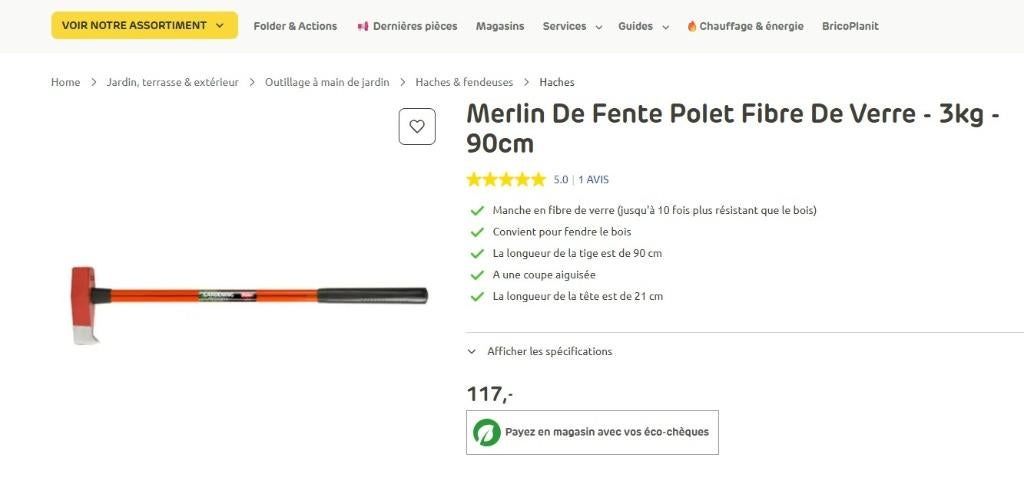 MERLIN POLET, Jardin & Terrasse, Enlèvement