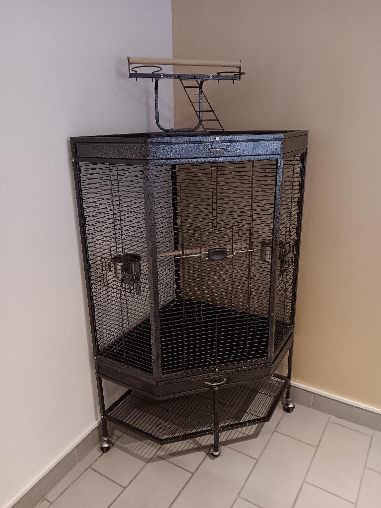 Cage perroquet, Enlèvement ou Envoi, Comme neuf, Métal, Cage à oiseaux