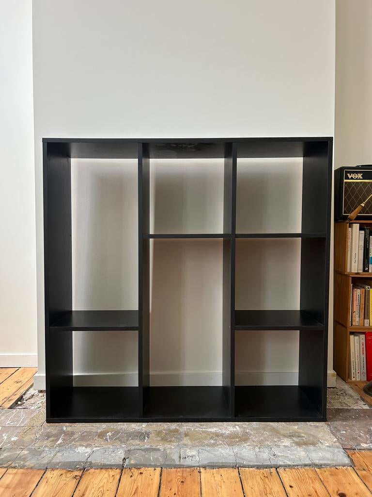Étagère noire 7 cases moderne, Enlèvement, Utilisé