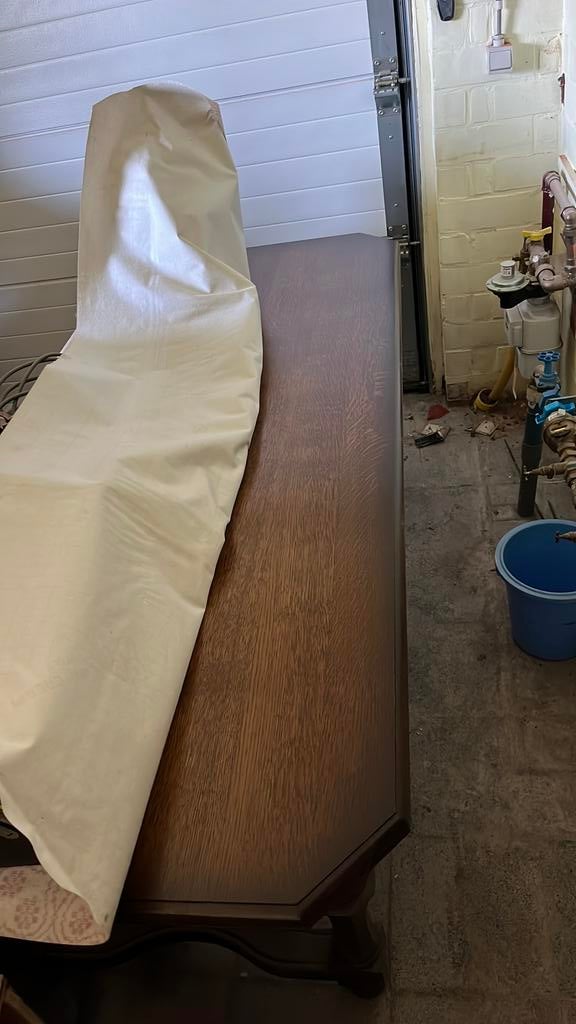 Massief eiken tafel, Huis en Inrichting, Tafels | Eettafels, Ophalen, Zo goed als nieuw