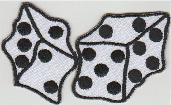 Dobbelsteen Dice stoffen opstrijk patch embleem #4, Verzamelen, Verzenden, Nieuw