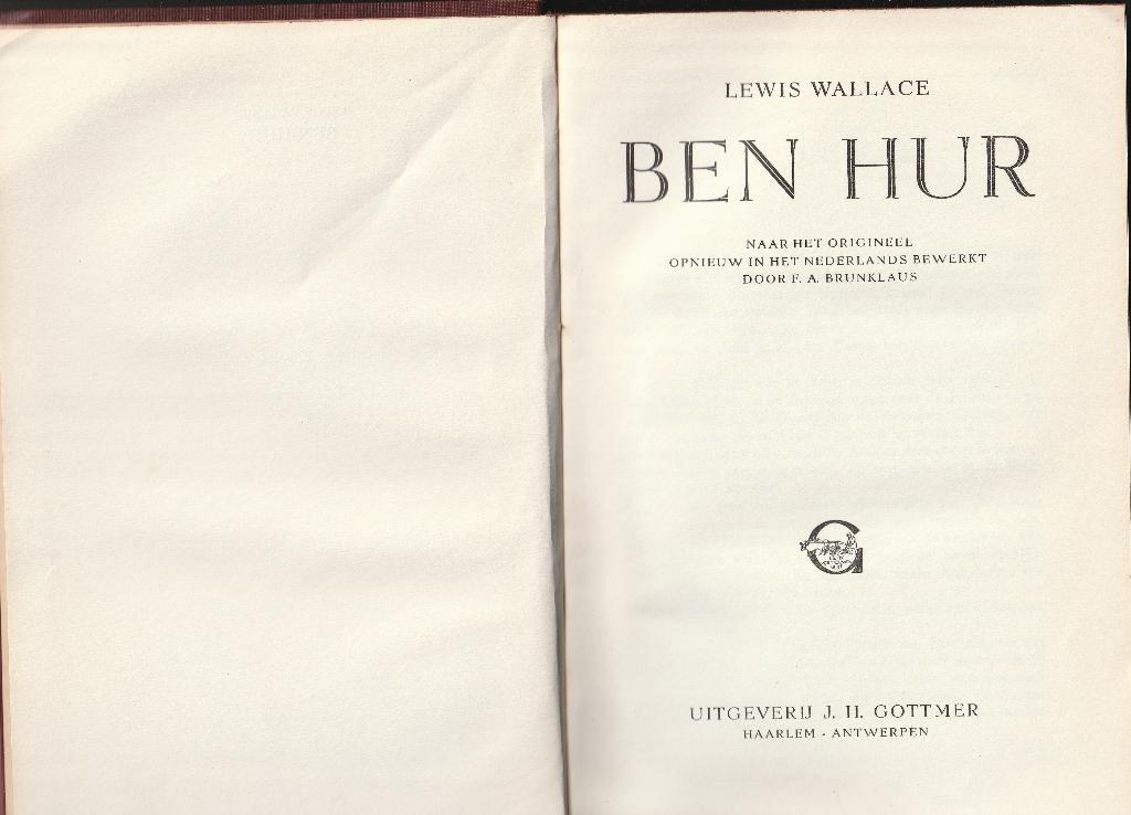 Lewis Wallace “Ben Hur”, Livres, Romans historiques, Comme neuf, Enlèvement ou Envoi