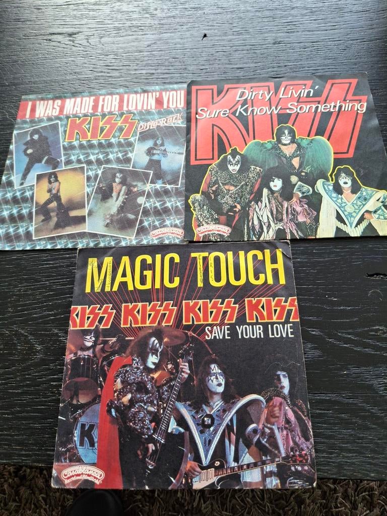 Vinyl singles kiss, Ophalen of Verzenden