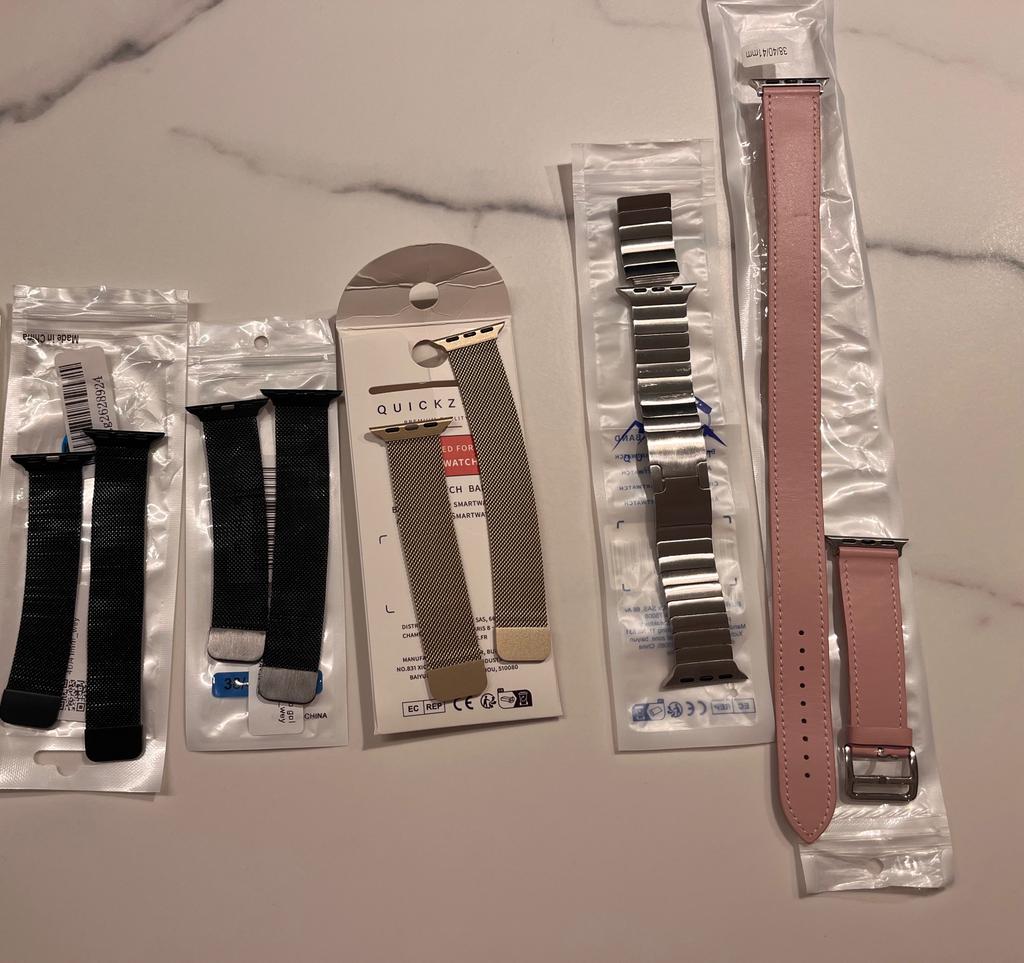 Lot de 5 bracelets pour Apple Watch taille 38-40, Enlèvement ou Envoi, Comme neuf