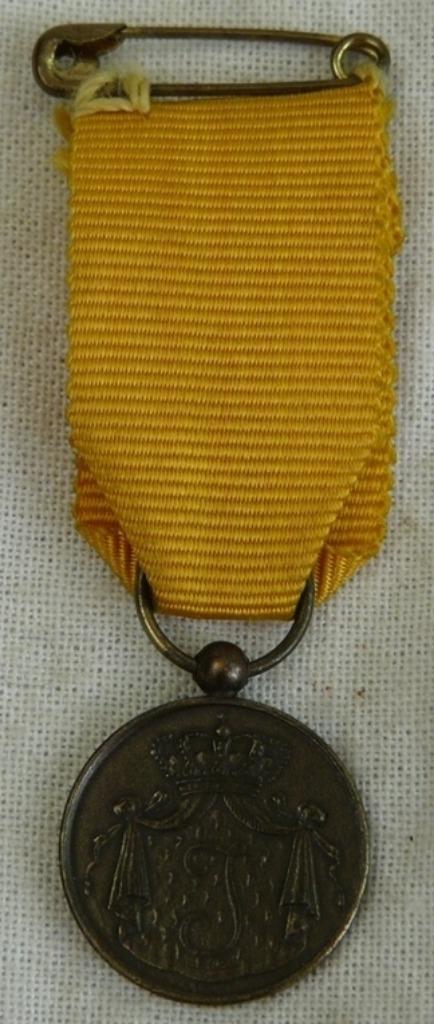 Medaille Miniatuur Eerlijke en Trouwe Dienst Brons met Lint., Verzamelen, Militaria | Algemeen, Overige soorten, Lintje, Medaille of Wings