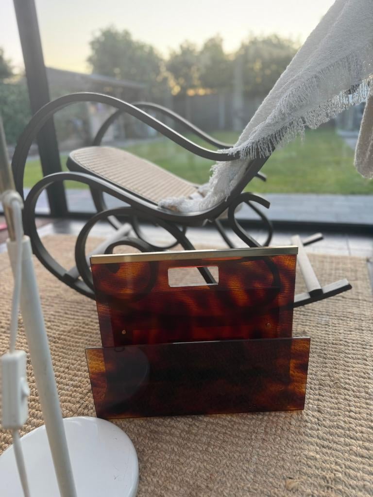 Michel Dumas - Design gefumeerde plexi kranten/magazinehoude, Ophalen of Verzenden