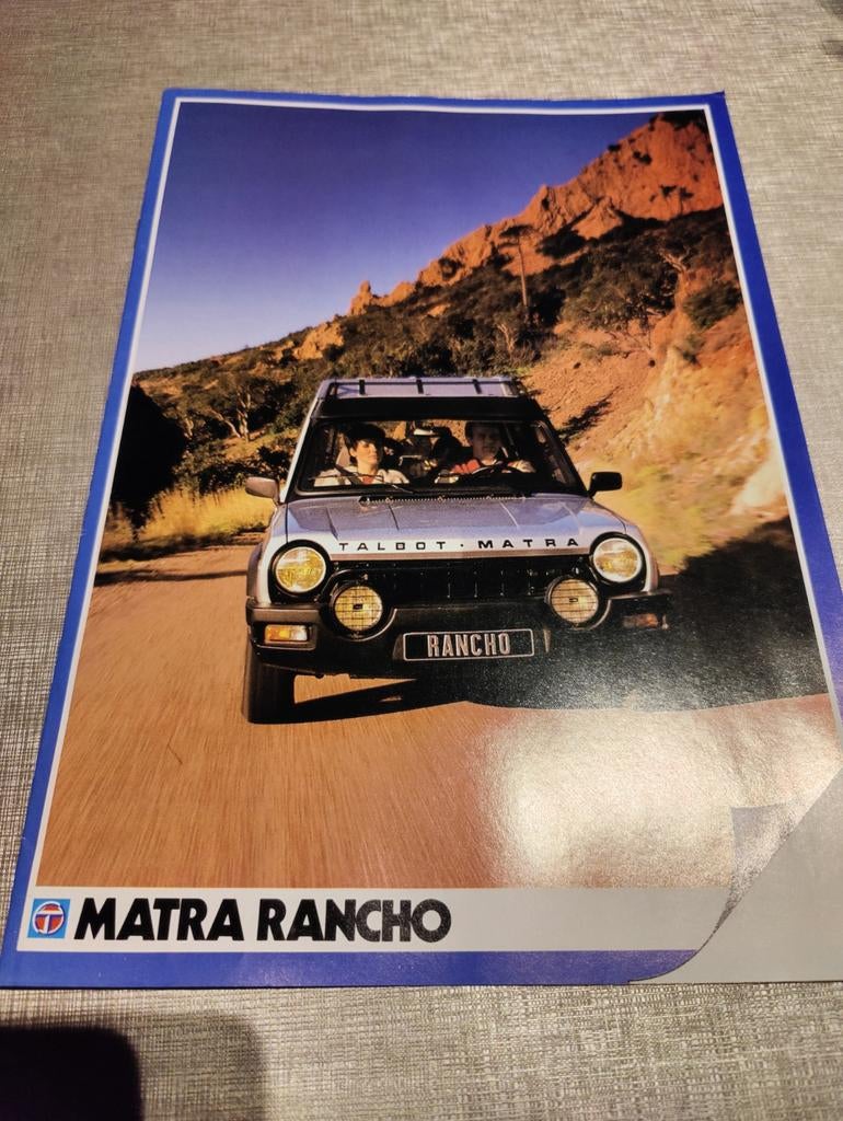 TALBOT MATRA Rancho Brochure, Ophalen of Verzenden, Nieuw, Overige merken