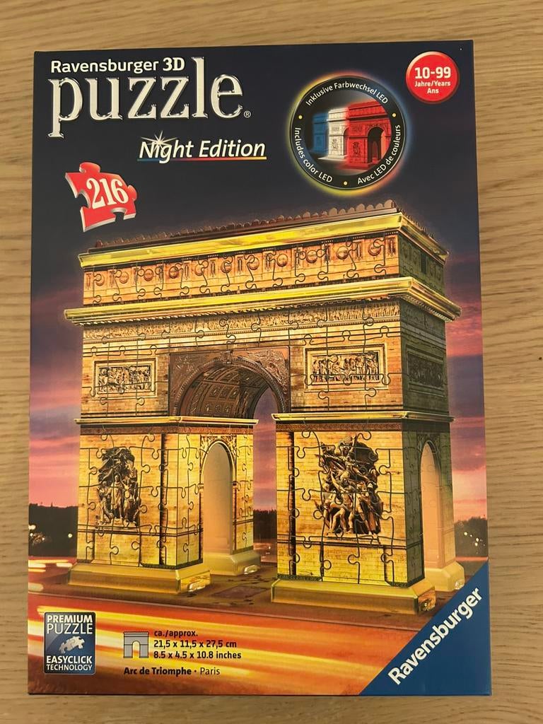 Ravensburger 3D puzzel - Arc de triomphe - Sinterklaas tip, Ophalen of Verzenden, Gebruikt