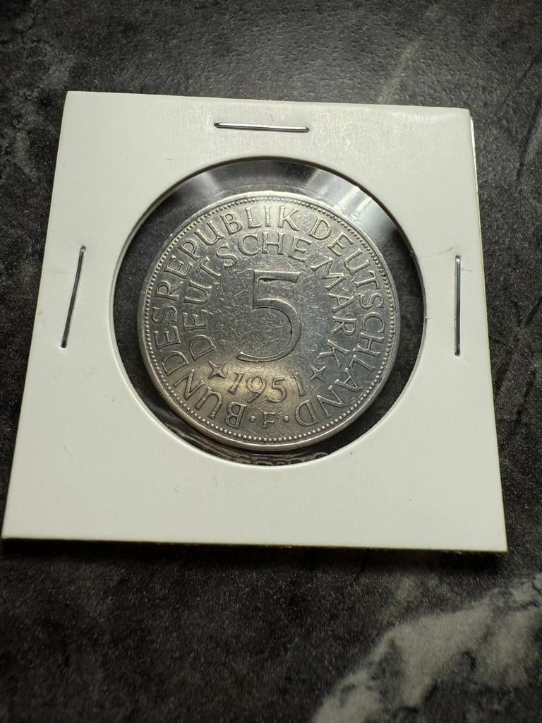5 Mark - 1951 - F, Verzenden, Duitsland, Losse munt, Zilver
