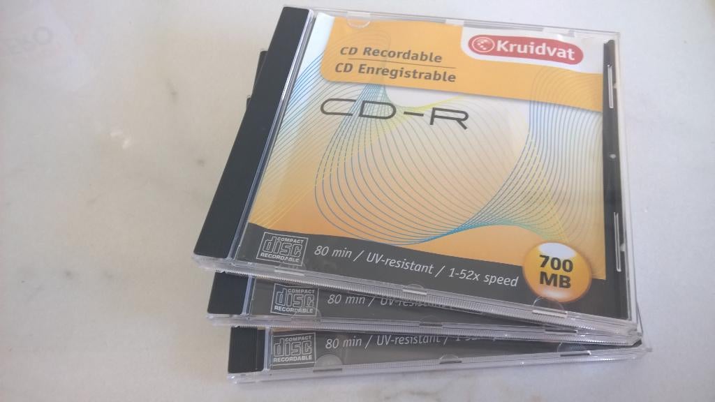 3 lege CD doosjes, Enlèvement ou Envoi, Comme neuf