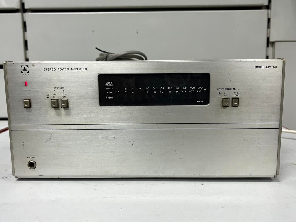 Amplificateur de puissance Vintage KRAUS KPA 100 - 2x100W, Enlèvement ou Envoi, Utilisé