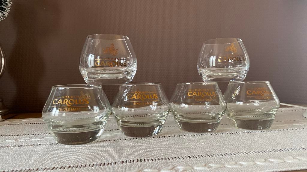 6 stuks Gouden Carolus whisky glazen voor 3,50 euro stuk, Verzamelen, Ophalen of Verzenden, Nieuw