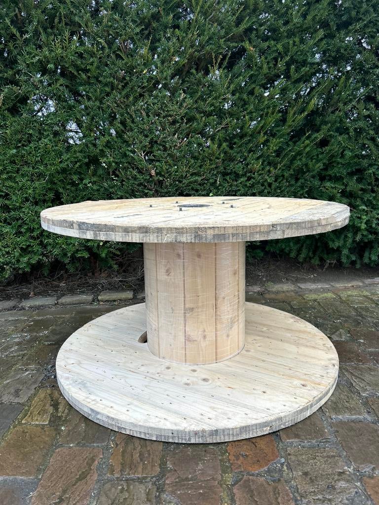 Houten bobijn diameter 110cm, Tuin en Terras, Tuintafels, Ophalen, Zo goed als nieuw