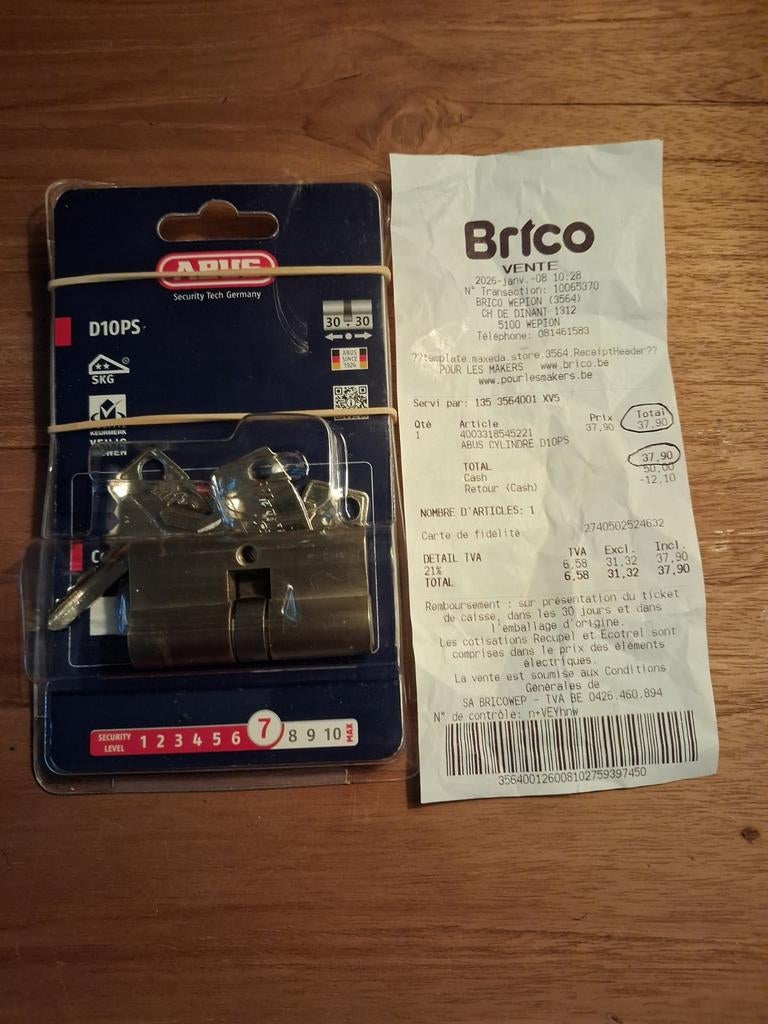 Serrure, Bricolage & Construction, Clé