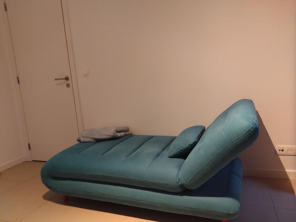 Design ligzetel / slaapzetel / fauteuil/ veranda, Maison & Meubles, 150 cm ou plus, Comme neuf, Enlèvement, Modern