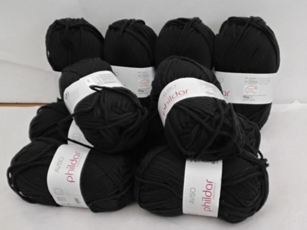 pelotes de coton , noirs , aviso ( 10 boules ), Hobby & Loisirs créatifs, Tricot & Crochet, Enlèvement ou Envoi, Neuf, Tricot ou Crochet
