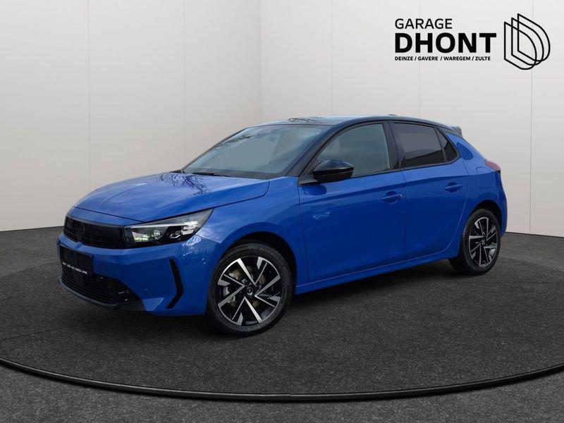 Opel Corsa Ultimate - 1.2 MHEV - Automaat - 110PK, Auto's, Start-stop-systeem, 1199 cc, Blauw, Leder en Stof