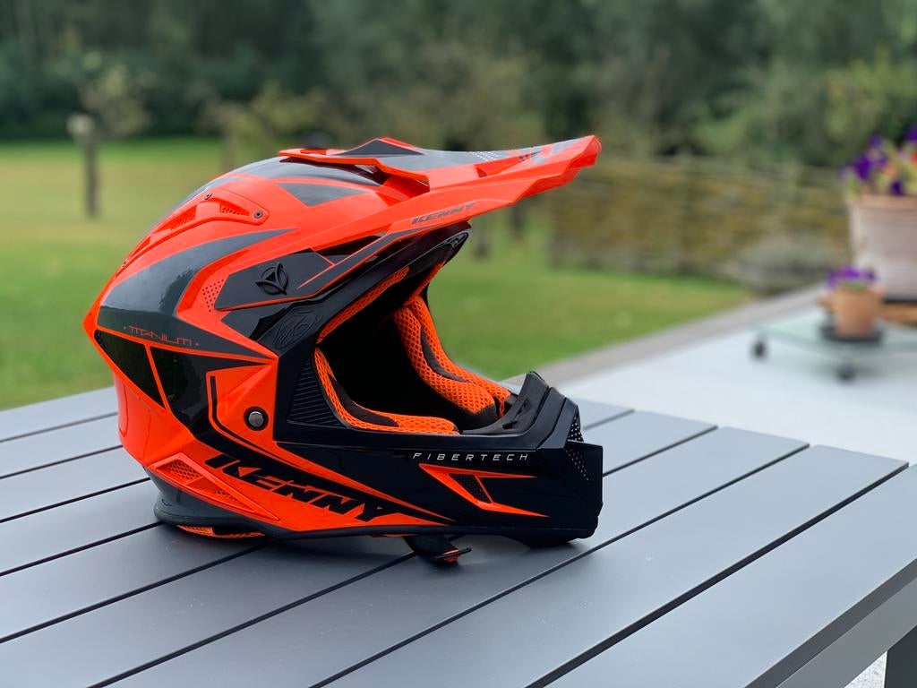 Enduro , cross, bmx helm  Kenny K2  titanium large, Ophalen, Zo goed als nieuw, Large