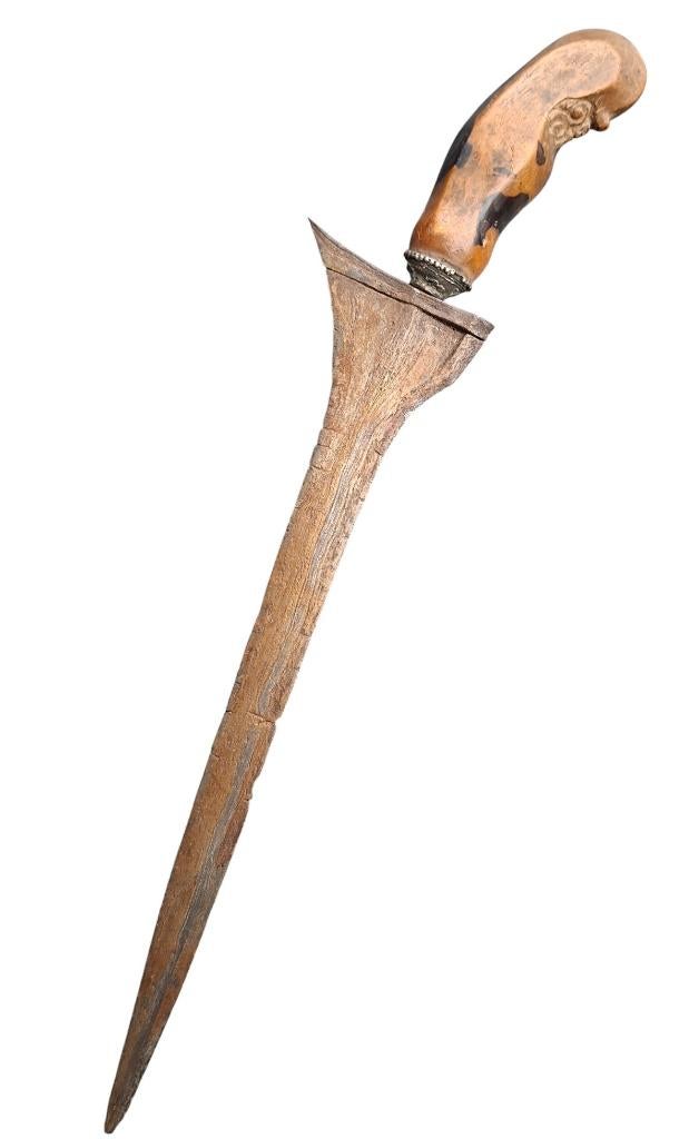 Keris javanais ancien — XIXe siècle — longueur 37 cm, Enlèvement ou Envoi