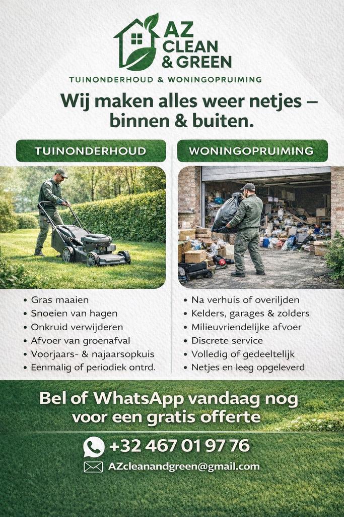 Tuinman & opruimingsdienst huis , inboedel