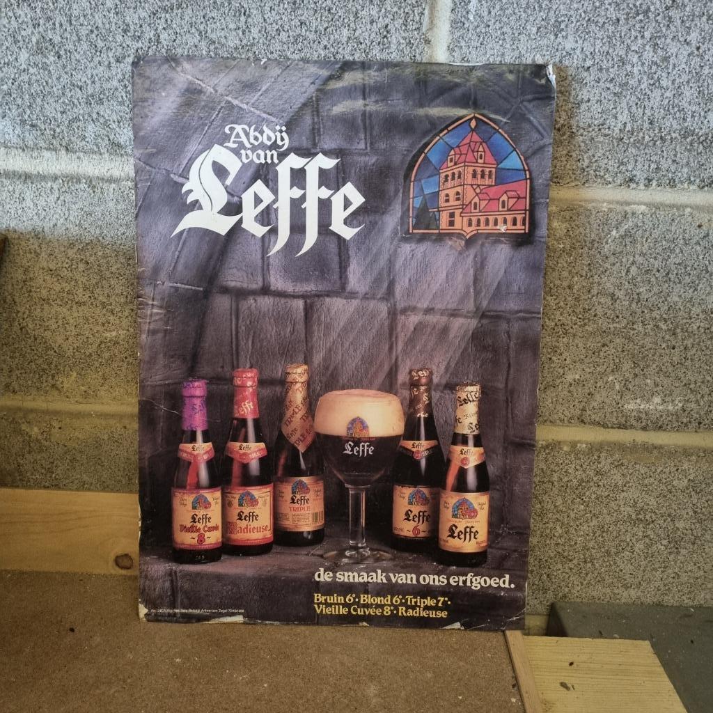 Publicité Abdij van Leffe, Collections, Enlèvement ou Envoi, Utilisé, Panneau, Plaque ou Plaquette publicitaire, Leffe
