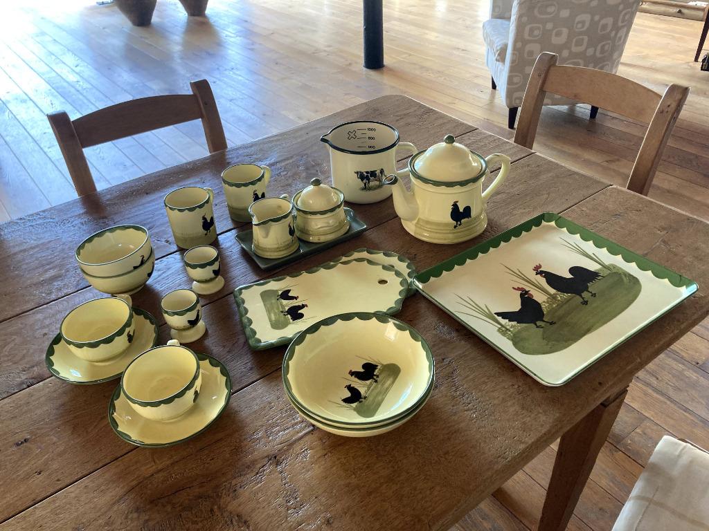 Service Zeller Fayencerie 1794 Allemagne Motif Karl Schoener, Enlèvement