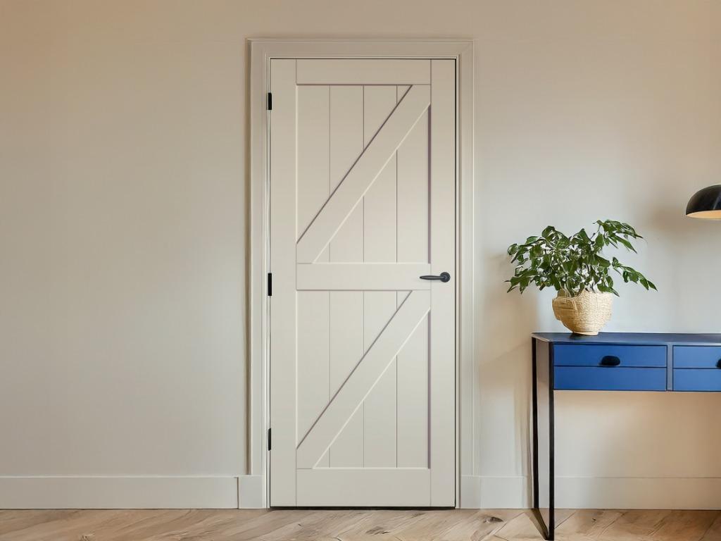 Witte barndeur - Binnendeur - landelijk - boerderij deur, Doe-het-zelf en Bouw, Verzenden, Binnendeur, Nieuw, Schuifdeur