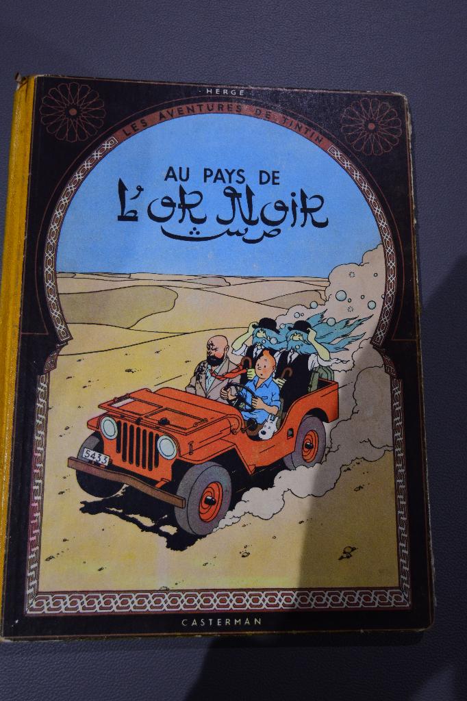 Tintin Hergé EO Au pays de l'or noir, Gelezen, Eén stripboek, Ophalen of Verzenden, Hergé