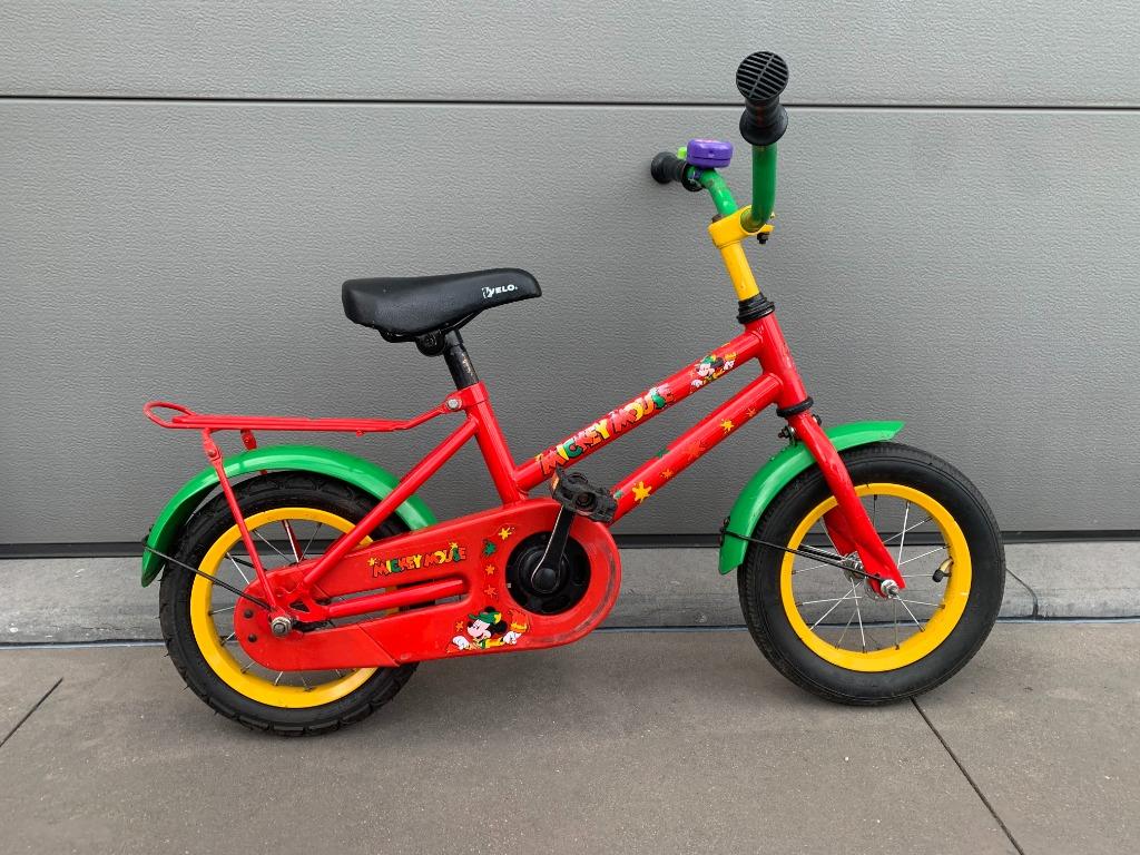 Vélo Mickey Mouse pour enfants., Vélos & Vélomoteurs, Enlèvement, Utilisé, Moins de 16 pouces, Mickey mousse