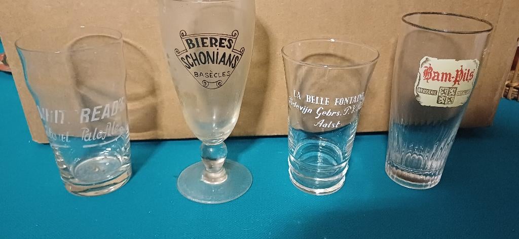 Lot de 67 verres biere, Enlèvement, Utilisé, Verre ou Verres