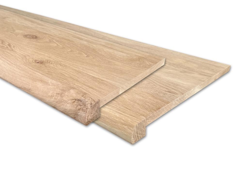 Vensterbank - massief eiken - Boomkant - Op voorraad, Enlèvement ou Envoi, Neuf, Chêne, Rebords de fenêtre