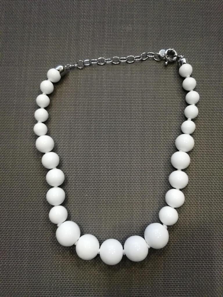 Halsketting dames, NIEUW wit, TiTTo, Ophalen of Verzenden, Nieuw, Wit