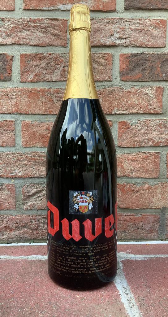 Duvel bierfles van 3 liter, Verzamelen, Biermerken, Ophalen, Zo goed als nieuw, Duvel