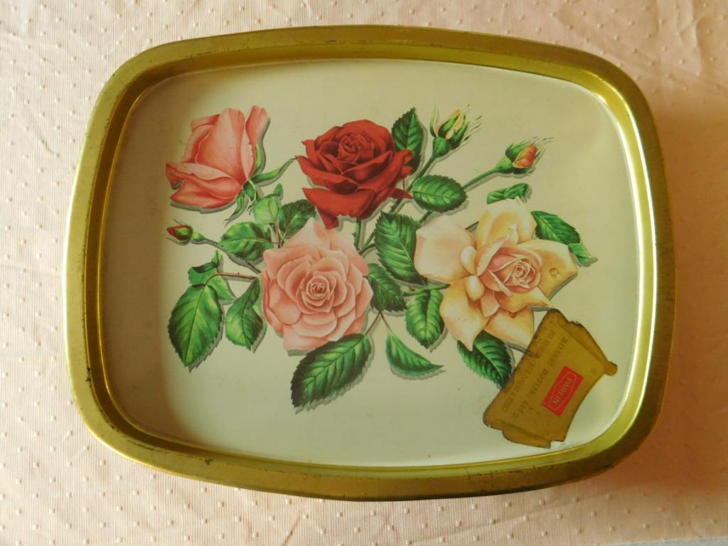 Ancienne boîte en métal/plateau biscuits Parein, Collections, Boîte en métal, Enlèvement ou Envoi, Utilisé, Biscuits, Autres marques