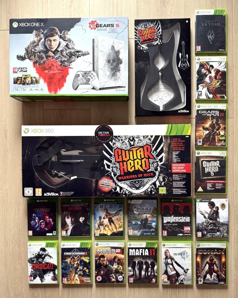 Xbox One X-console + Xbox One/Xbox 360-games, Xbox, Ophalen of Verzenden, Zo goed als nieuw, Xbox