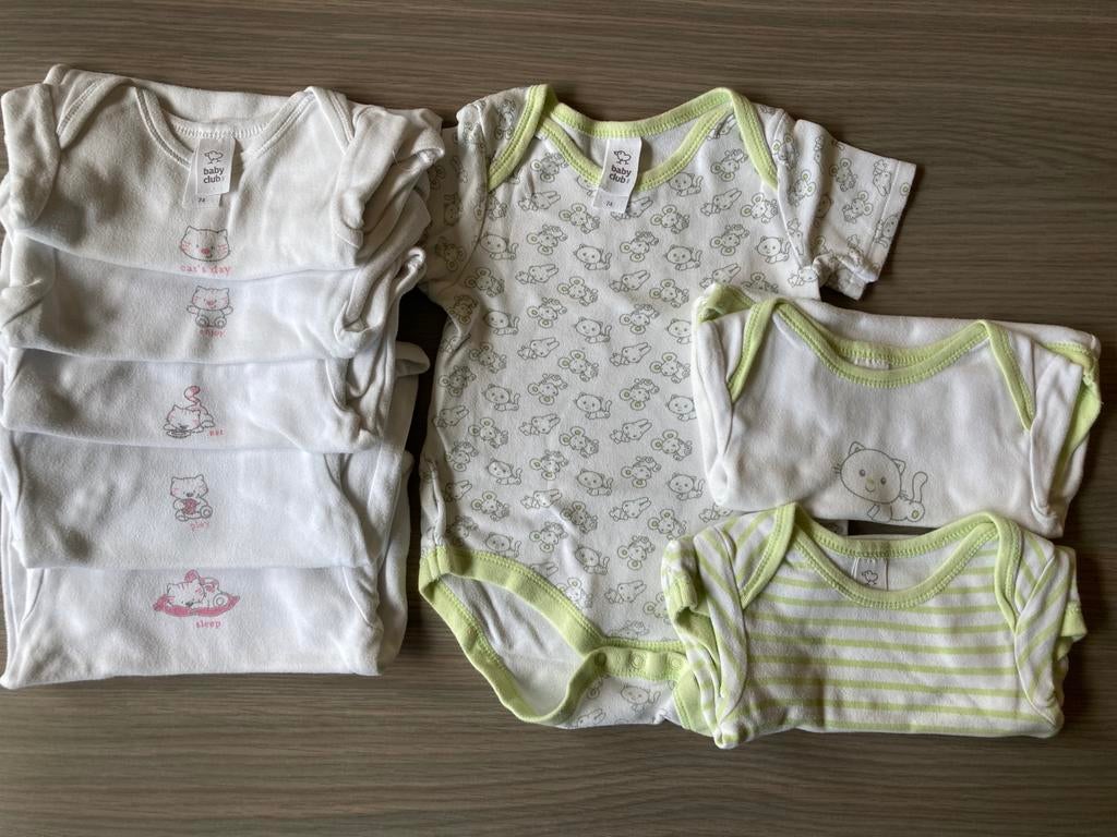 C&A babybody’s - korte mouwen - maat 74, Kinderen en Baby's, Babykleding | Maat 74, Nacht- of Onderkleding, Gebruikt, C&A, Jongetje of Meisje
