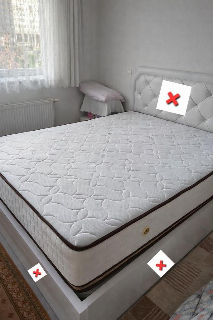 Luxvesa Orthopedische Matras 160x200 met Topper (32cm dik), Ophalen, Tweepersoons, Zo goed als nieuw, Matras