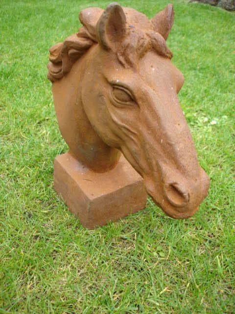 cheval buste en fonte pat rouillé XXL, Enlèvement, Neuf