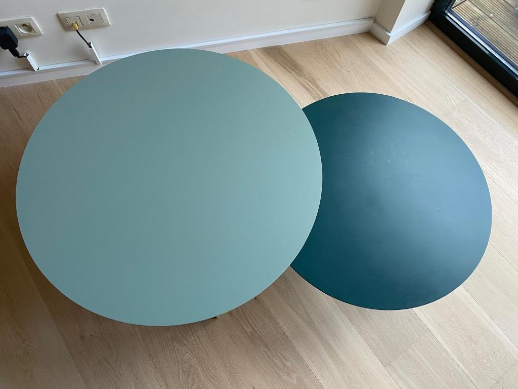 Lot de 2 tables de salon Kabi – Treku - très bon état, Maison & Meubles, Tables | Tables de salon, Moins de 50 cm, Rond, 50 à 100 cm